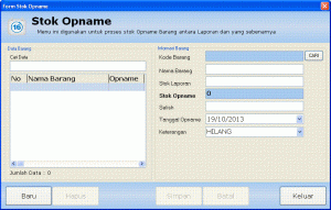 Stok Opname Data obat Menggunakan Software Apotik